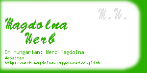 magdolna werb business card